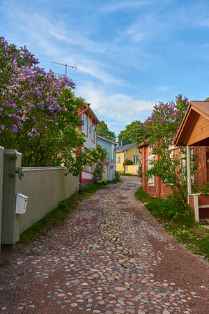 Narrow streets of the old town of porvoo finland