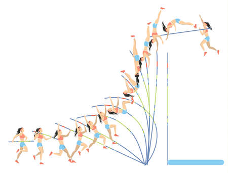 Jumping with pole. Stock Photo