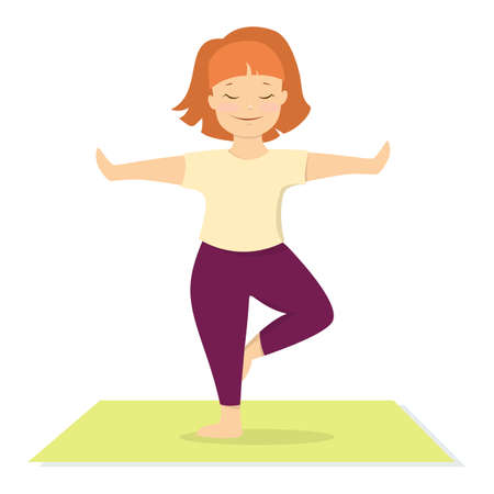 ヨガの異なるポーズでかわいい女の子のベクター イラストです のイラスト素材 ベクタ Image ヨガの異なるポーズでかわいい女の子のベクター イラストです のイラスト素材 ベクタ Image