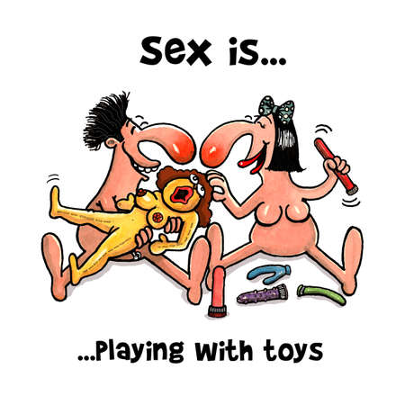 Zwart op wit Cartoon sex
