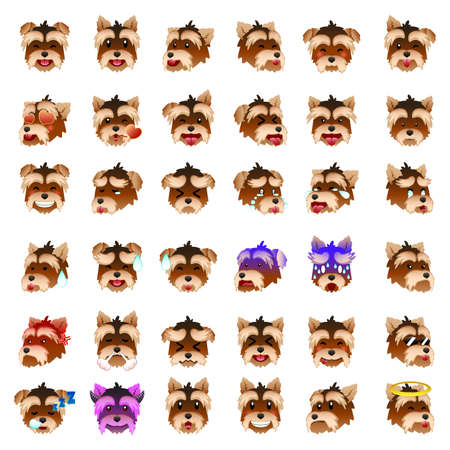 ヨークシャー テリア犬絵文字絵文字表現のベクトル図のイラスト素材 ベクタ Image ヨークシャー テリア犬絵文字絵文字表現のベクトル図のイラスト素材 ベクタ Image
