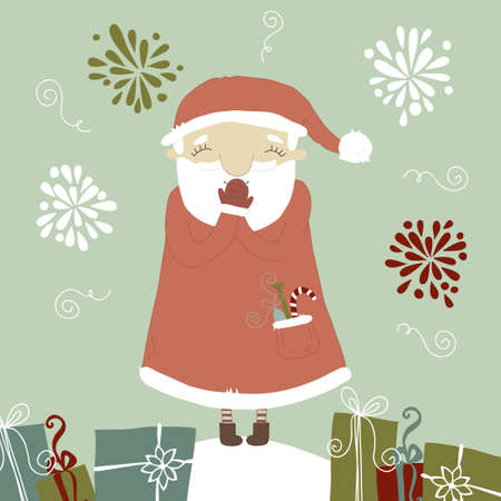 クリスマス グッズ面白いし かわいいイラストのサンタ クロースのリフレクションを使用して クリスマス カードのカード A シリーズをデザインできます のイラスト素材 ベクタ Image クリスマス グッズ面白いし かわいいイラストのサンタ クロースのリフレクションを使用して クリスマス カードのカード A シリーズをデザインできます のイラスト素材 ベクタ Image