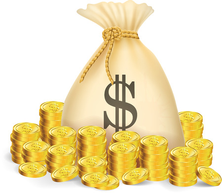 Bag of gold coins: Tác giả của đồng tiền vàng với túi tiền