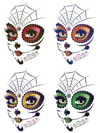 Weinlese Zuckerschadel Madchen Mit Rosen Fur Tag Der Toten Dia De Los Muertos Lizenzfrei Nutzbare Vektorgrafiken Clip Arts Illustrationen Image 44649620