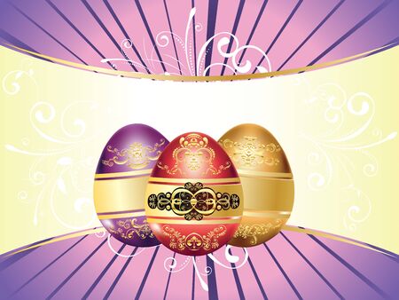 装飾的な花飾りとリボンのイースターエッグのコレクションです のイラスト素材 ベクタ Image 装飾的な花飾りとリボンのイースターエッグのコレクションです のイラスト素材 ベクタ Image