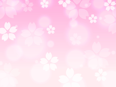 黄色ピンクさくら桜春背景イラストのイラスト素材 ベクタ Image