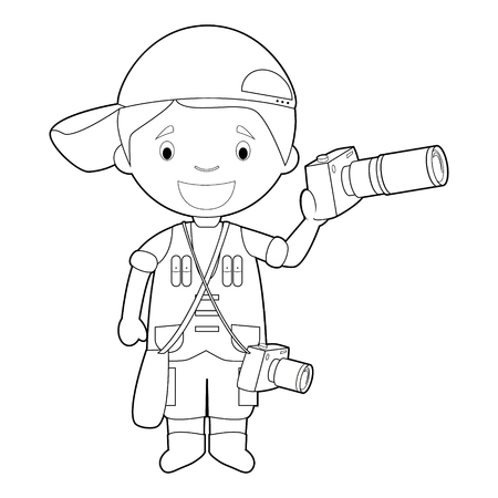 nino fotografo clipart para colorear nino fotografo clipart para colorear