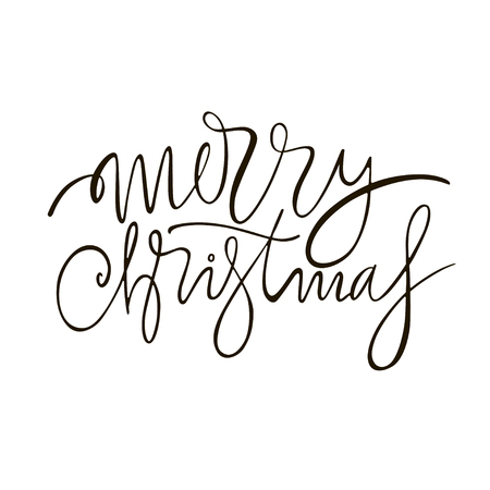 merry christmas greeting lettering
