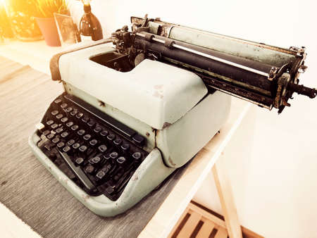 vintage typewriter on the table vintage writer area old typewriter