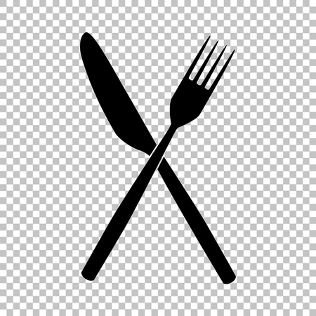 フォークとナイフのサイン 透明な背景にフラット スタイル アイコンのイラスト素材 ベクタ Image フォークとナイフのサイン 透明な背景にフラット スタイル アイコンのイラスト素材 ベクタ Image