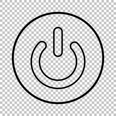 オンオフ スイッチ線ベクトル アイコン背景を透明にのイラスト素材 ベクタ Image