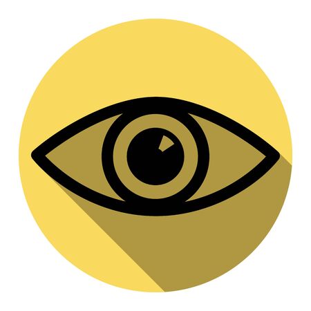 目の印のイラスト ベクトル 灰色の背景に影を白い円のフラット ブラック アイコン のイラスト素材 ベクタ Image 目の印のイラスト ベクトル 灰色の背景に影を白い円のフラット ブラック アイコン のイラスト素材 ベクタ Image