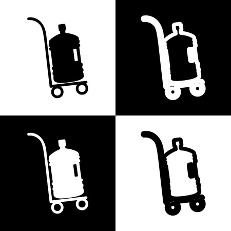 水とペットボトルのシルエット のイラスト素材 ベクタ Image