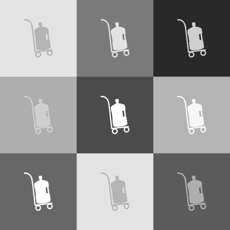 水とペットボトルのシルエット のイラスト素材 ベクタ Image