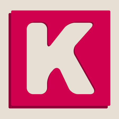 手紙 K サインはデザイン テンプレートの要素です ベクトル Popart スタイル アイコンのグレースケール バージョンです のイラスト素材 ベクタ Image