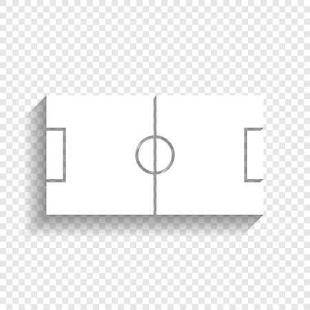 サッカー場 ベクトル 透明な背景にソフト シャドウのついた白いアイコン のイラスト素材 ベクタ Image