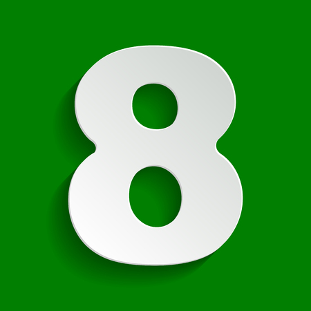 8 番サインはデザイン テンプレートの要素です ベクトル 緑の背景に 8 番サインはデザイン テンプレートの要素です ベクトル 緑の背景に