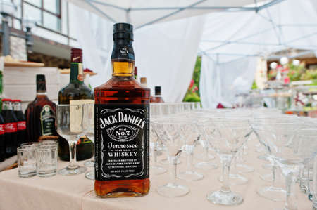 hai ukraine october 25 2016 large bottle of jack daniels