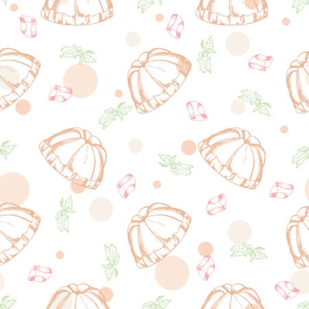 シームレスなパターン お菓子落書きスケッチ のイラスト素材 ベクタ Image シームレスなパターン お菓子落書きスケッチ のイラスト素材 ベクタ Image