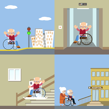 バリアフリー住宅のイラスト素材 ベクタ Image