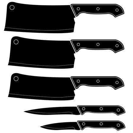 Kitchen knife Silhouette vector - 22019273