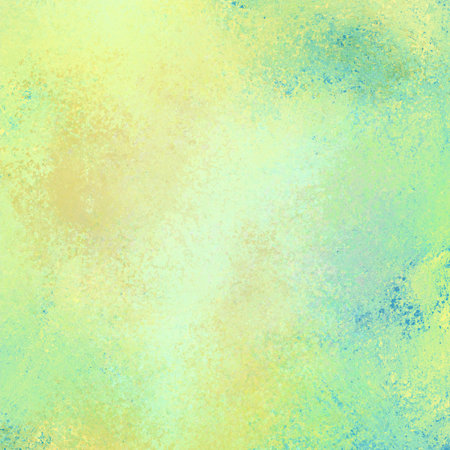 古いビンテージの金と青背景のイラスト 苦しめられた古いテクスチャと黄色と青のにじみの色塗装 古い背景紙 の写真素材 画像素材 Image