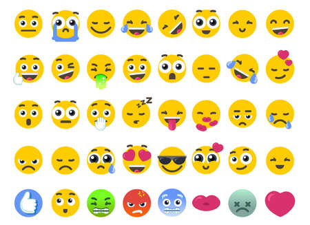 デバイスの顔文字や絵文字のセット ベクトルの図 のイラスト素材 ベクタ Image