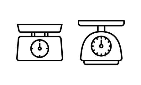 Schalen icoon vector. weegschaal teken en symbool