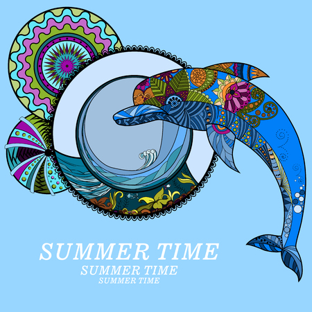 水イルカ アート手から飛び出す綺麗なイルカたちはベクトル図を描画のイラスト素材 ベクタ Image 水イルカ アート手から飛び出す綺麗なイルカたちはベクトル図を描画のイラスト素材 ベクタ Image