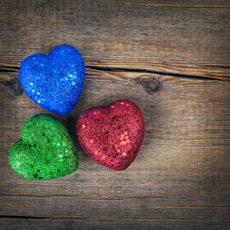 Heart Over Rustic Wooden Background Texture Close Up Heart Over Rustic Wooden Background Texture Close Up
