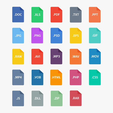 file type icon file extensions vector illustration file type
