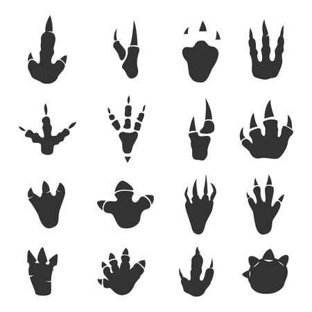 恐竜の足跡を追跡ベクトルを設定します 恐竜とフット プリント 足のフット プリント 動物モンスター フット プリント 古代爬虫類の足跡のイラスト の イラスト素材 ベクタ Image 恐竜の足跡を追跡ベクトルを設定します 恐竜とフット プリント 足のフット プリント 動物モンスター フット プリント 古代爬虫類の足跡のイラスト の イラスト素材 ベクタ Image