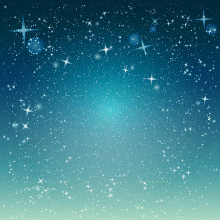 Cielo Stellato Blu Vettoriali, Illustrazioni e Clipart