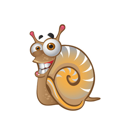 snail on the white background Иллюстрация