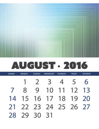 blank monthly calendar august 2015