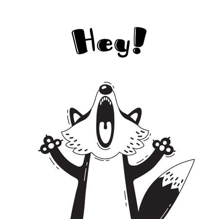 叫び やったーうれしそうなクマのイラストです 面白いアバターのデザイン ポスターやカードを歓迎します ベクトルでかわいい動物 のイラスト素材 ベクタ Image