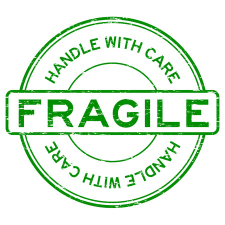 Grunge Green Fragile Handle With Care Rubber Stamp Royalty Free Svg Cliparts Vectors And Stock Illustration Image