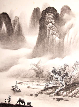 富士山絵画 の写真素材・画像素材. Image 17943930.