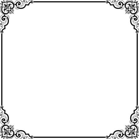 decorative frame on white