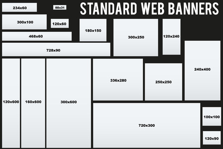 standard size vector web banners templates editable vector