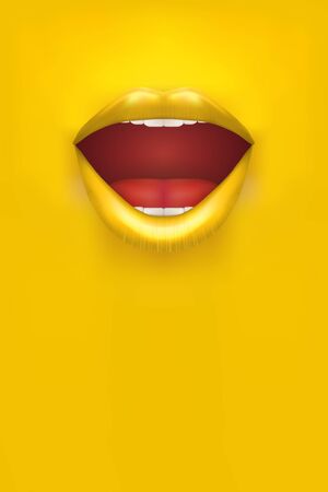 advertisement woman poster female lips on yellow background yellow background images for flyers