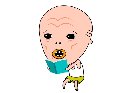 面白いハゲ老人キャラ ベクトル イラストのイラスト素材 ベクタ Image