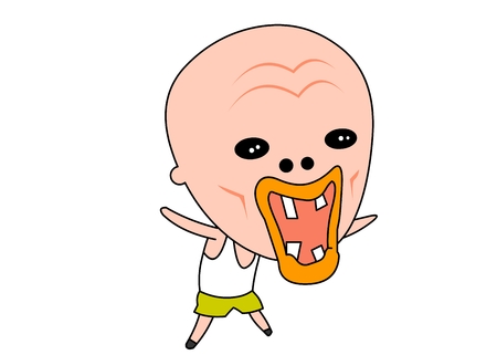 面白いハゲ老人キャラ ベクトル イラストのイラスト素材 ベクタ Image