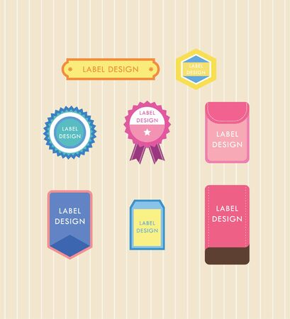 Set of label design