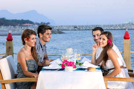 Celebration For Three With A Restaurant Table Overlooking A Garden ... Celebration For Three With A Restaurant Table Overlooking A Garden ...