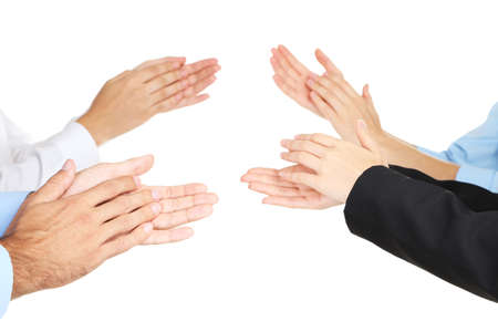 clapping hands isolated on white stock photo picture and royalty