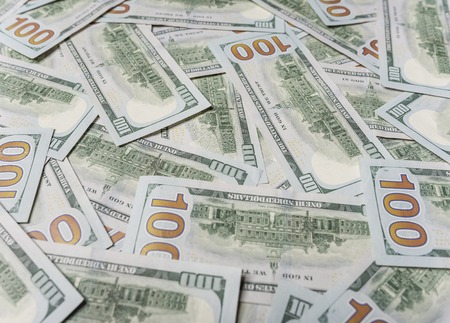 dolar: One hundred dollars background. Background paved with hundred dollar bills.