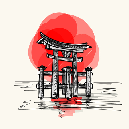 Web アイコン 鳥居 日本門 のイラスト素材 ベクタ Image