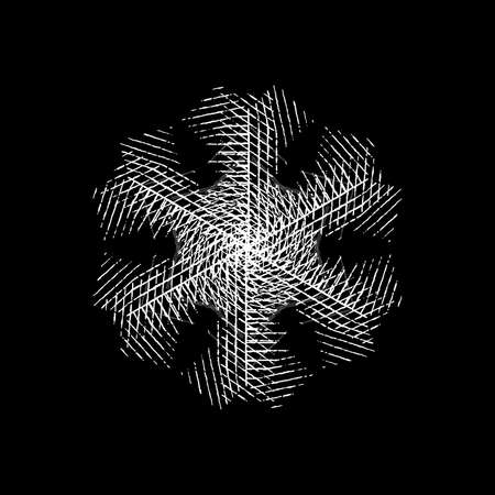 grunge snowflake isolated brushed christmas design template