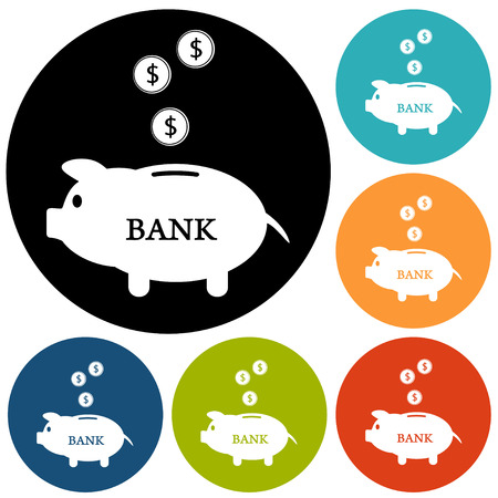 dolar: Piggy bank icon